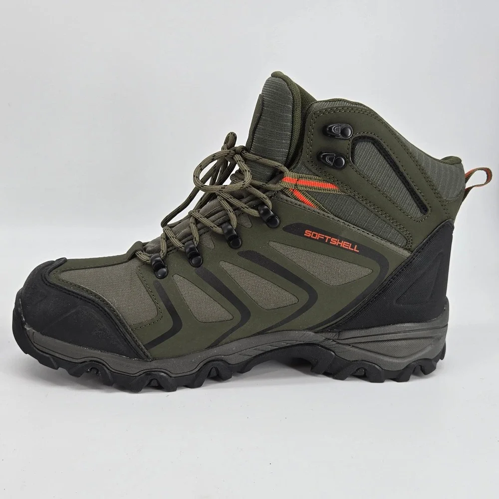 Nortiv 8 Softshell Waterproof Mid Hiking Boots Army Green Mens Size 10.5